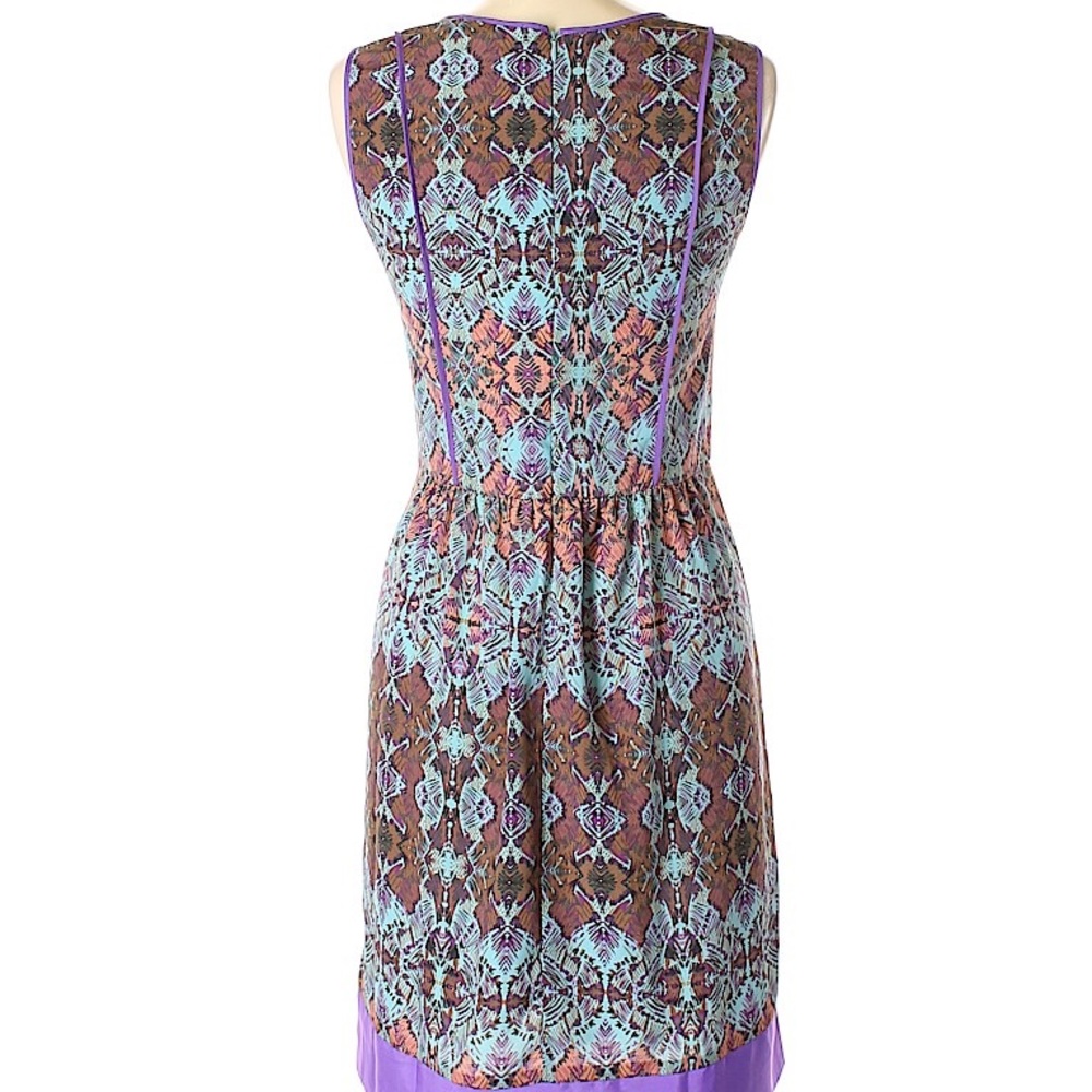 Purple and Brown fun print Charlie Jade Dress